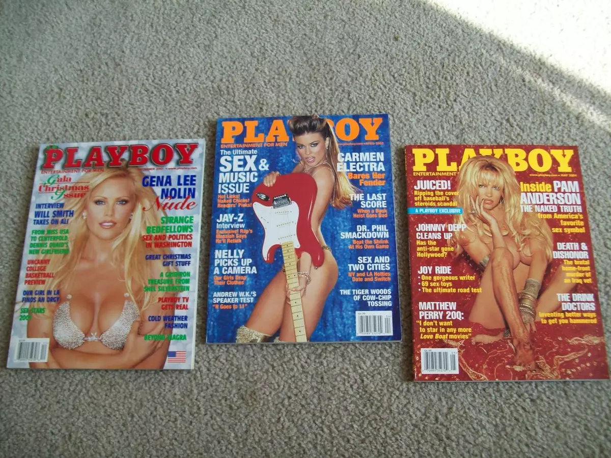 3 PLAYBOY 2001-04 CENTERFOLDS Playmates MODELS Carmen Electra PAM ANDERSON Depp eBay image