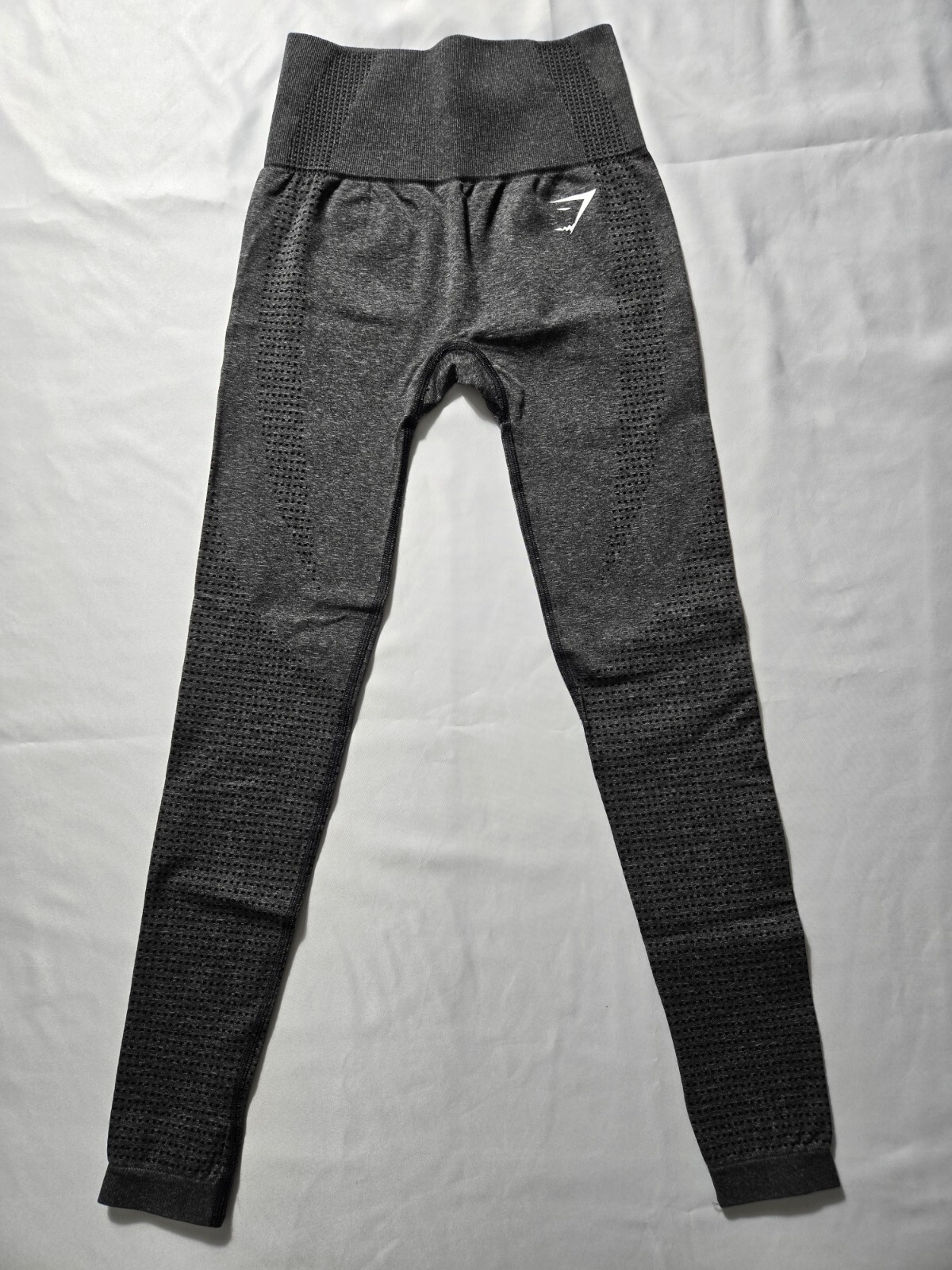 Gymshark High Rise Womens XS Black Grey Athletic Leggings Activewear