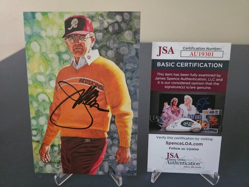 JOE GIBBS Signed HOF 1996 Goal Line Art Card GLAC - #/5,000 - JSA COA