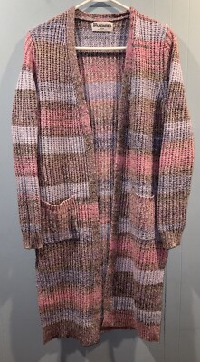 Womens No Boundaries Cardigan Knit Sweater Size XXS (00) Front Pockets 