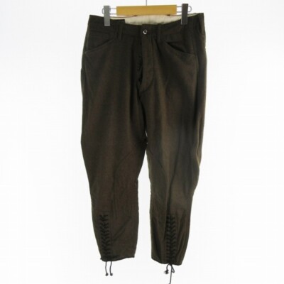 BLACK SIGN 　Breeches　Pants　34 BLACK SIGN BREECHES HORSE JOPPERS PANTS LACE UP OLIVE GREEN