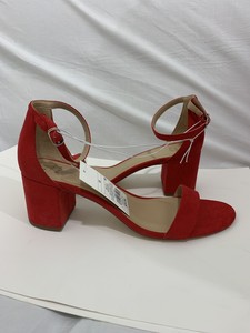 A New Day Women's Block Heel Open Toe Ankle Strap Sandal Red Shoes Size 5&12 NEW | eBay