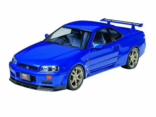 タミヤ1/24スカイライン R34 完成品ブルー Tamiya 1/24 Nissan Skyline GT-R V-Spec (R34) Plastic Model