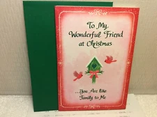 BLUE MOUNTAIN CHRISTMAS GREETING CARD New w/Envelope "To My Wonderful Friend at"