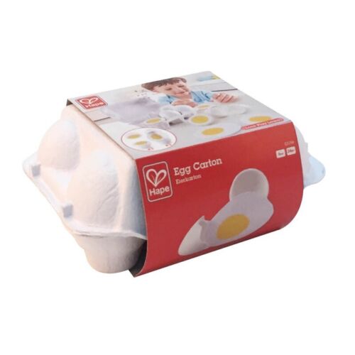 Hape Egg Carton Pretend Play Food/Kitchen Playset Kids/Toddler Activity Toy 3+ - Picture 1 of 4