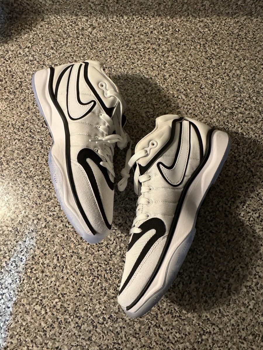 Nike Air Zoom G.T. Hustle 2 White Black Spurs Basketball DJ9405-102 Mens Size 14 Nike Air Zoom GT Hustle 2 White Black Basketball Shoes  main image 3