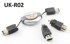 3-in-1 Firewire IEEE-1394 Retractable Cable Travel Kit, CablesOnline UK-R02