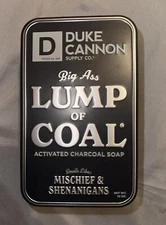 Duke Cannon Supply Co. Lump of Coal Bar Soap - 10oz Collectable Tin Edition