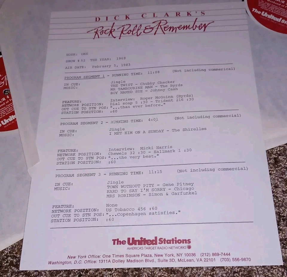 DICK CLARK ROCK ROLL & REMEMBER Radio Show INTERVIEWS February 4 1983 Vinyl VTG Foto 4 de 4