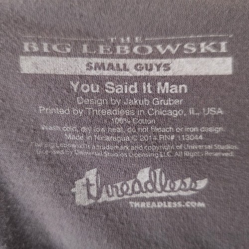 The Big Lebowski T Shirt Mens Size Small Gray Last Supper Jesus You Said It Man - Picture 5 of 6