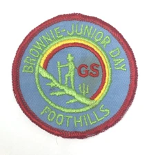 PATCH GSA Girl Scouts Brownie Junior Day Foothills Hiker Cactus Red Blue