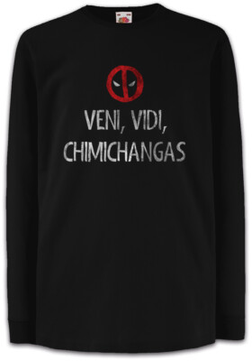 Veni Vidi Chimichangas Kinder Langarm T-Shirt Spanish Deadpool Fun Essen Mexiko