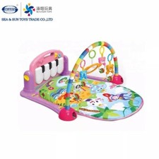 Baby Mat Gym Deluxe Kick And Play Piano Gym Learning Play Mat - Pink