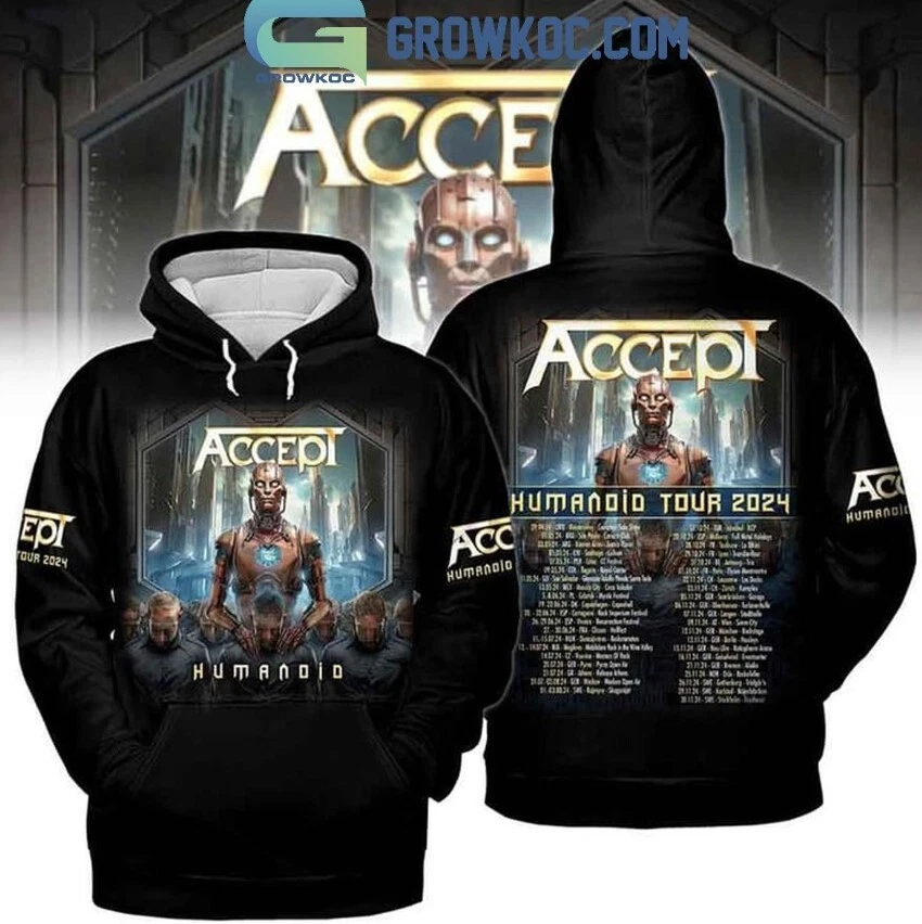 2024 Accept Humanoid Tour Schedule Hoodie 3D