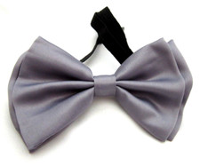 Unisex Tuxedo Tuxedos Gray Adjustable Pre-Tied Strap Bow Tie Bowtie-Brand New 