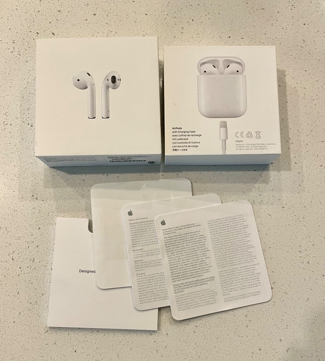 Apple Airpods 2nd Generation Empty Box Only Plus Booklets, NO EAR BUDS
