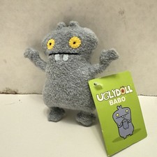 Uglydoll Babo 4.25" Plush Backpack Clip Stuffed Keychain Gray Ugly Doll New NWT