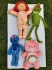 Lot of VTG DOLLS - CARE BEARS - MUPPETS - KERMIT - CABBAGE PATCH KIDS - 70s+