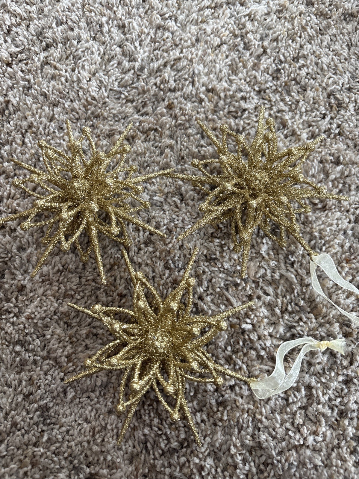 Ornaments Gold Set Of 3