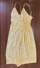 NINE WEST Strappy Wrap Dress Yellow Medium