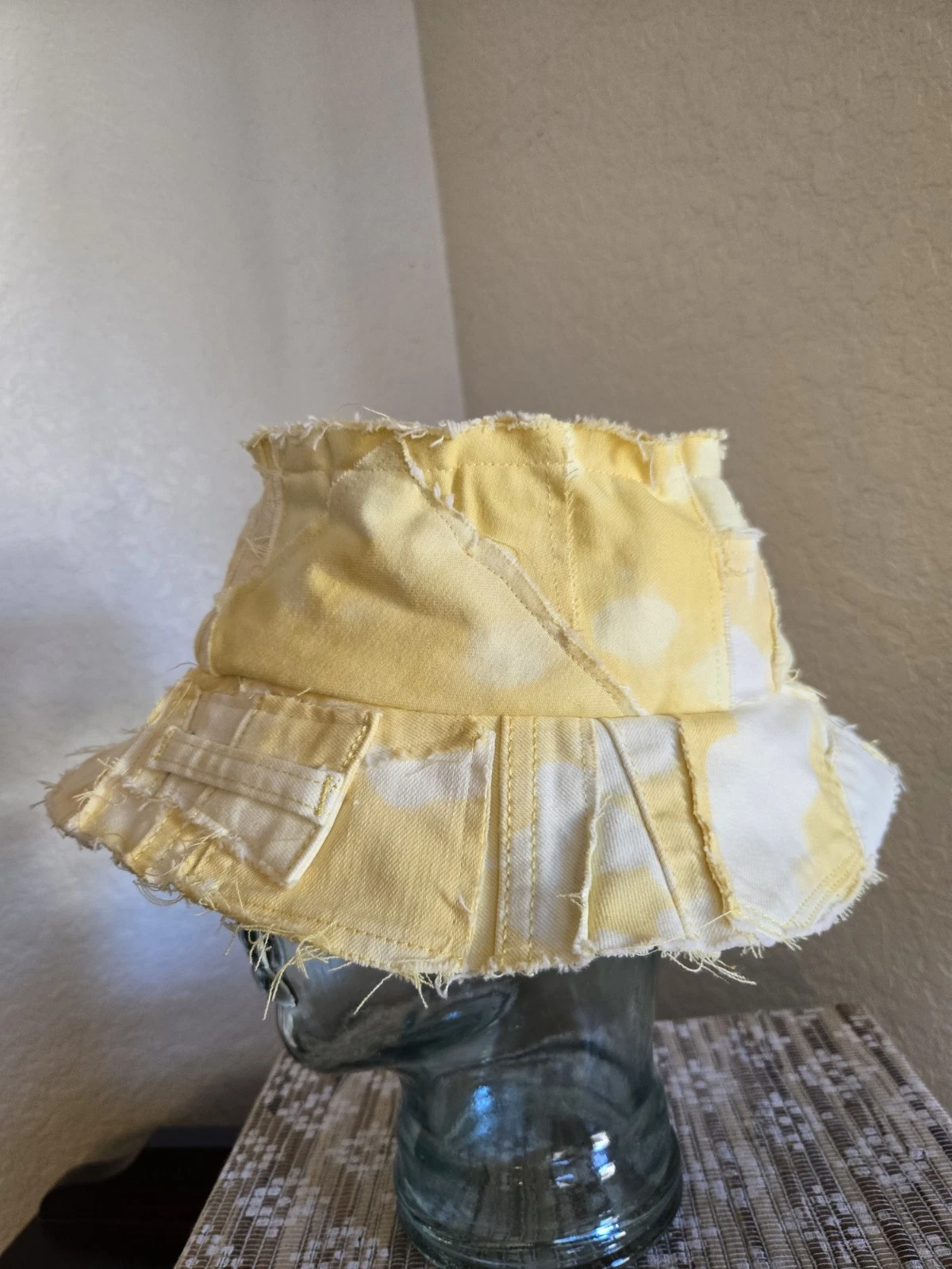 Denim Distressed Bucket Hat - One of a Kind