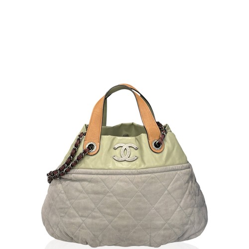 Chanel Shopping Tote Grey Brown Calfskin (lc041826a3)