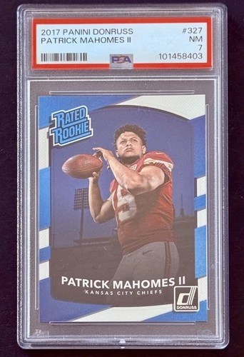 2017 Panini Donruss Patrick Mahomes PSA 7