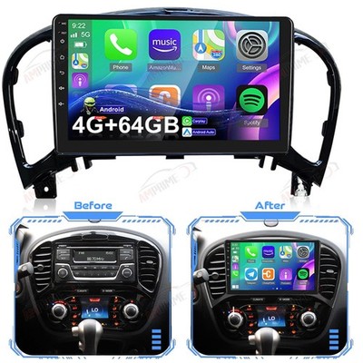 4+64GB Für Nissan Juke J15 2010-2014 Carplay Autoradio Android 15 GPS Navi WIFI