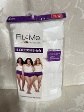 Fit For Me Fruit Of The Loom 5 Cotton Briefs Size 12