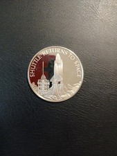 RARE Silver Coin - Shuttle Returns To Space - Columbia - 25 grams 99.53 per troy oz