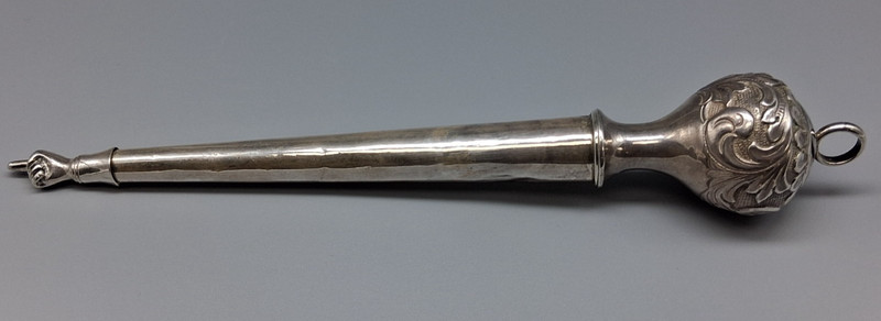 Late 1800's Russian .875 Silver Jewish Judaica Torah Pointer Yad