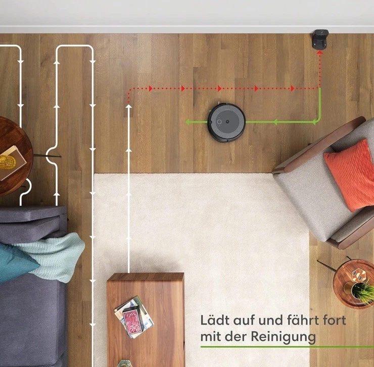 iRobot Roomba I3+ (I3552) Saugroboter mit Selbstentleerungssystem - Schwarz - Bild 3 von 4