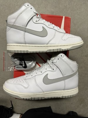 Nike Dunk High Grey Fog Pure Platinum Black Neutral White - Size 8 Men / 9.5W