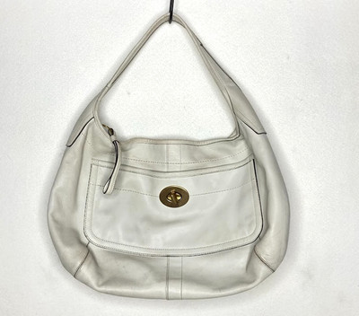VTG Coach Ergo Hobo Bag Style Number 10741 Ivory Shoulder Bag Y2K Leather