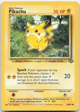 Pikachu 60/64 Common Jungle Pokemon Unlimited Moderately Played