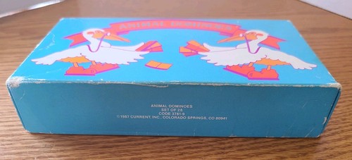 Vtg 1987 Current Inc Animal Dominoes #3781-9 Complete Set/28 Cardboard Child Set - Picture 10 of 23