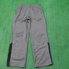 Under Armour Pants Youth Kids M YMD Gray Track Pants Drawstring 100 Polyester