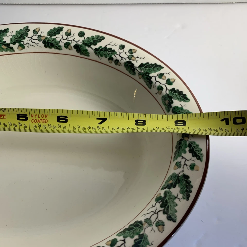Vtg Rare Spode Holly Acorn Oval Serving Dish Christmas 1805 Pattern England 9.5” - Image 3 of 4