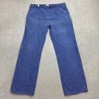 VINTAGE French Trousers Adult 32x28 Blue Workwear Chore Faded Utility Canvas Men