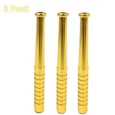 3 Pack 100% SOLID REAL BRASS 3'' One Hitter Bats Dugout Pipes USA HEAVY WEIGHT