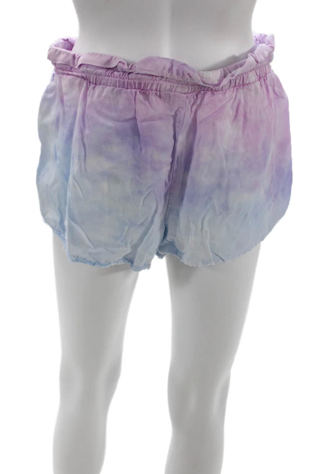 Bella Dahl Unisex Light Blue Tencel Drawstring Beach Shorts Size S - Image 3 of 4