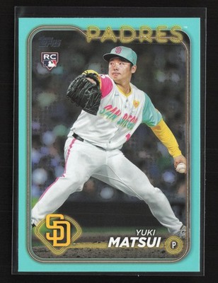 2024 Topps Update #US8 Yuki Matsui Aqua San Diego Padres Rookie