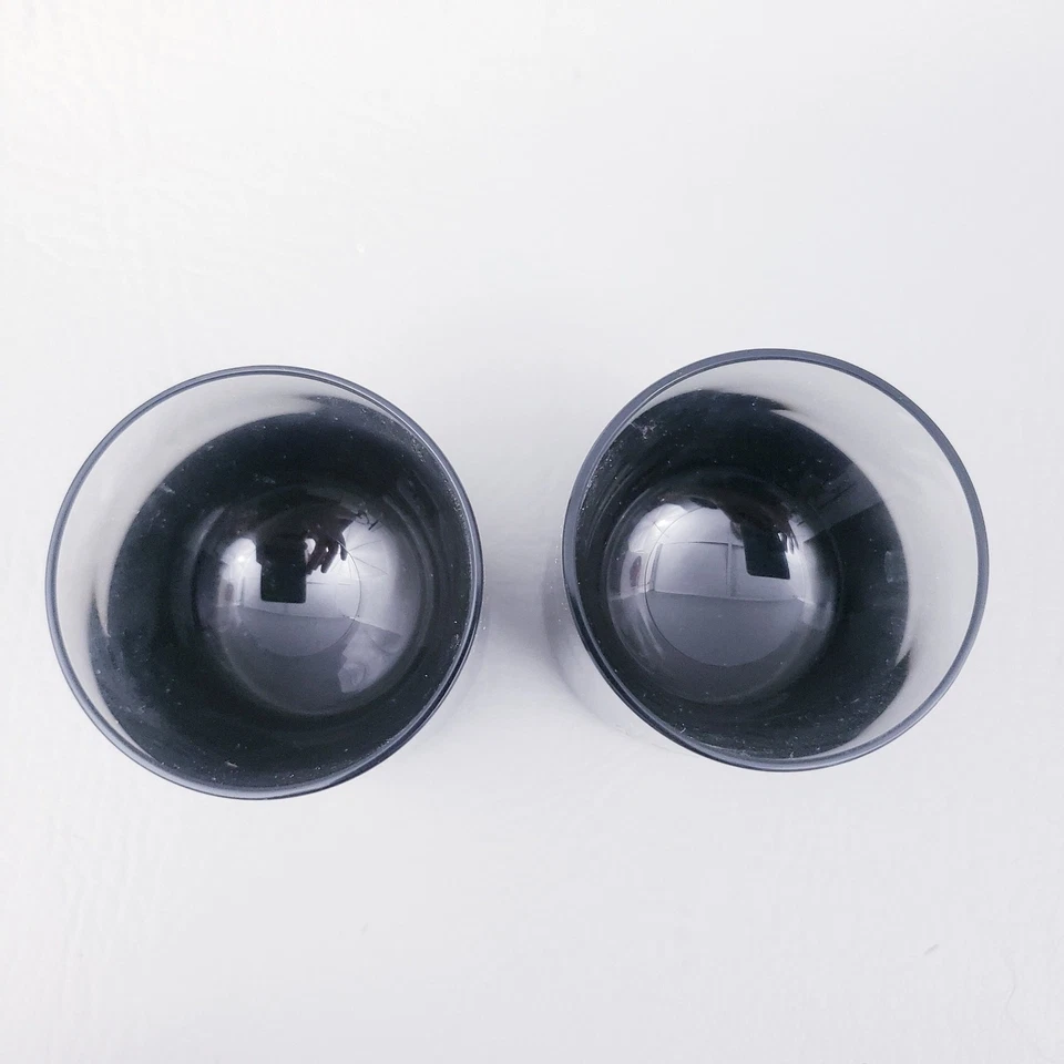 6 Moser Crystal Czechoslovakia WHISKEY Shot Glass, Smoke Gray, Red, Turquoise - Image 4 of 4