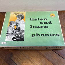 Vintage 1960s Listen And Learn With Phonics Kit With Orignal Box