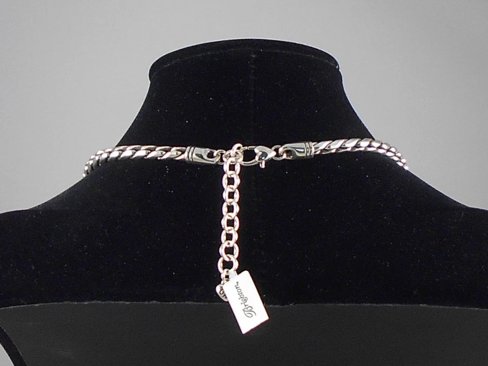 Collar corto Brighton plateado MERIDIAN SIERRA cuentas azules JM7446 $128 Foto 3 de 3