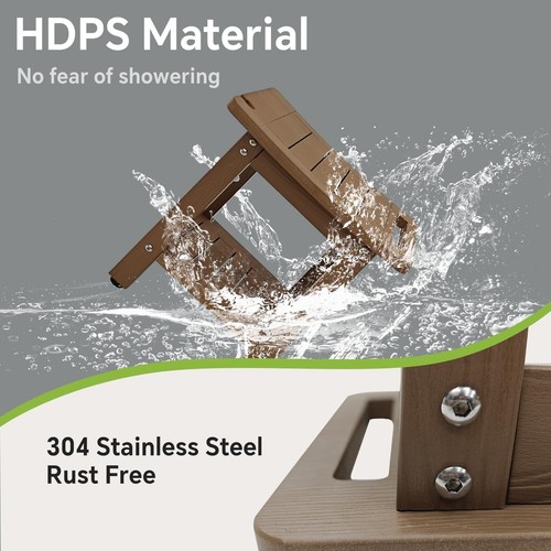 Shower Stool, HDPS Shower Bench Seat for Inside Shower to Sit on, Waterproof ... - Picture 4 of 7