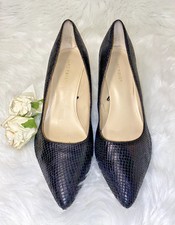 Marc Fisher Women’s Black Snakeskin Print Pump Heels Size 11M Elegant Chic