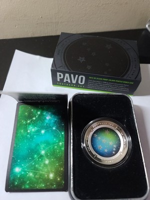 2013 Australia $5 Southern Sky Pavo 1oz Silver Proof Dome Shaped Coin /w OGP