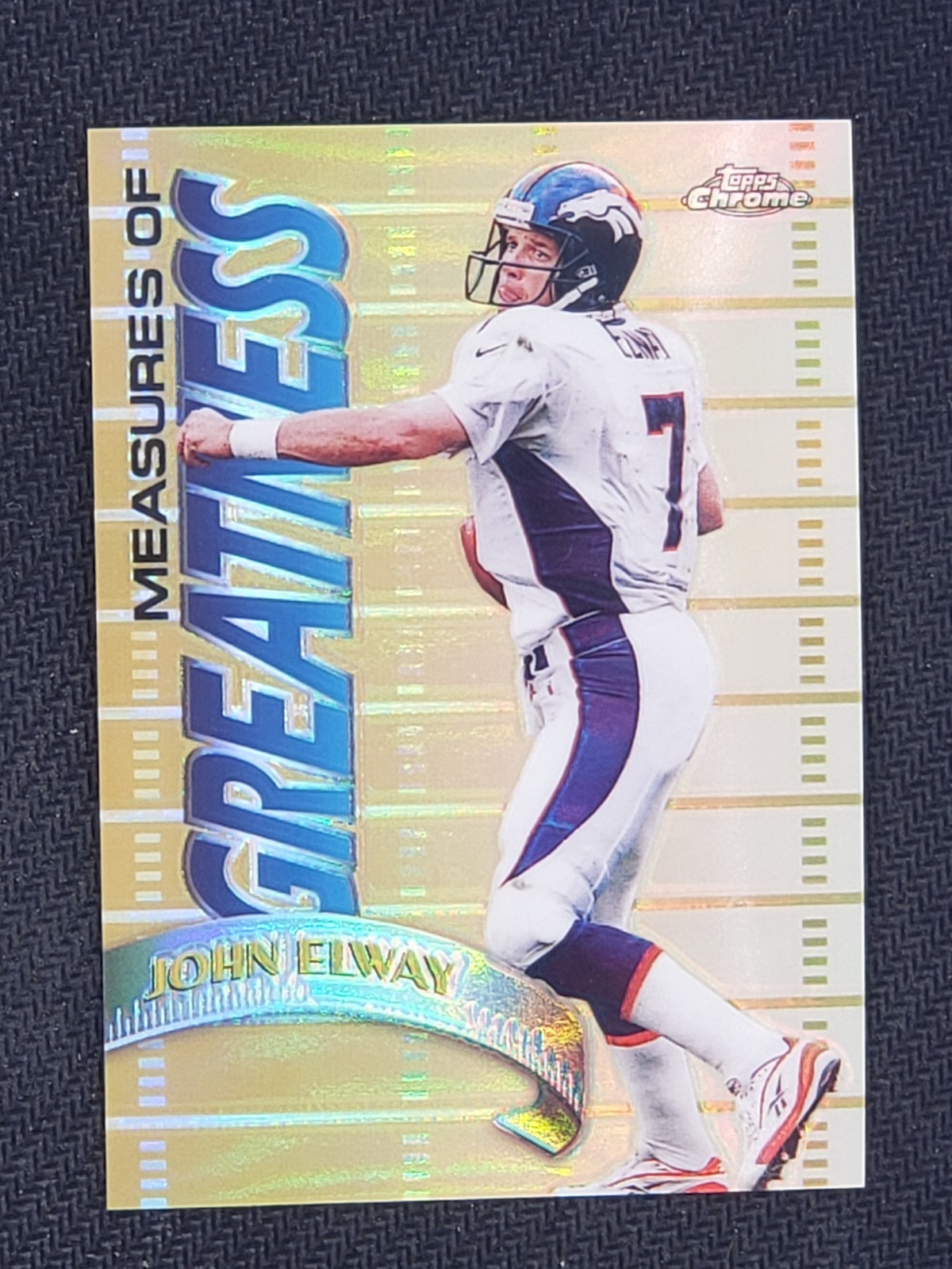 1998 Topps Chrome John Elway Measures of Greatness Refractor #MG1 Broncos