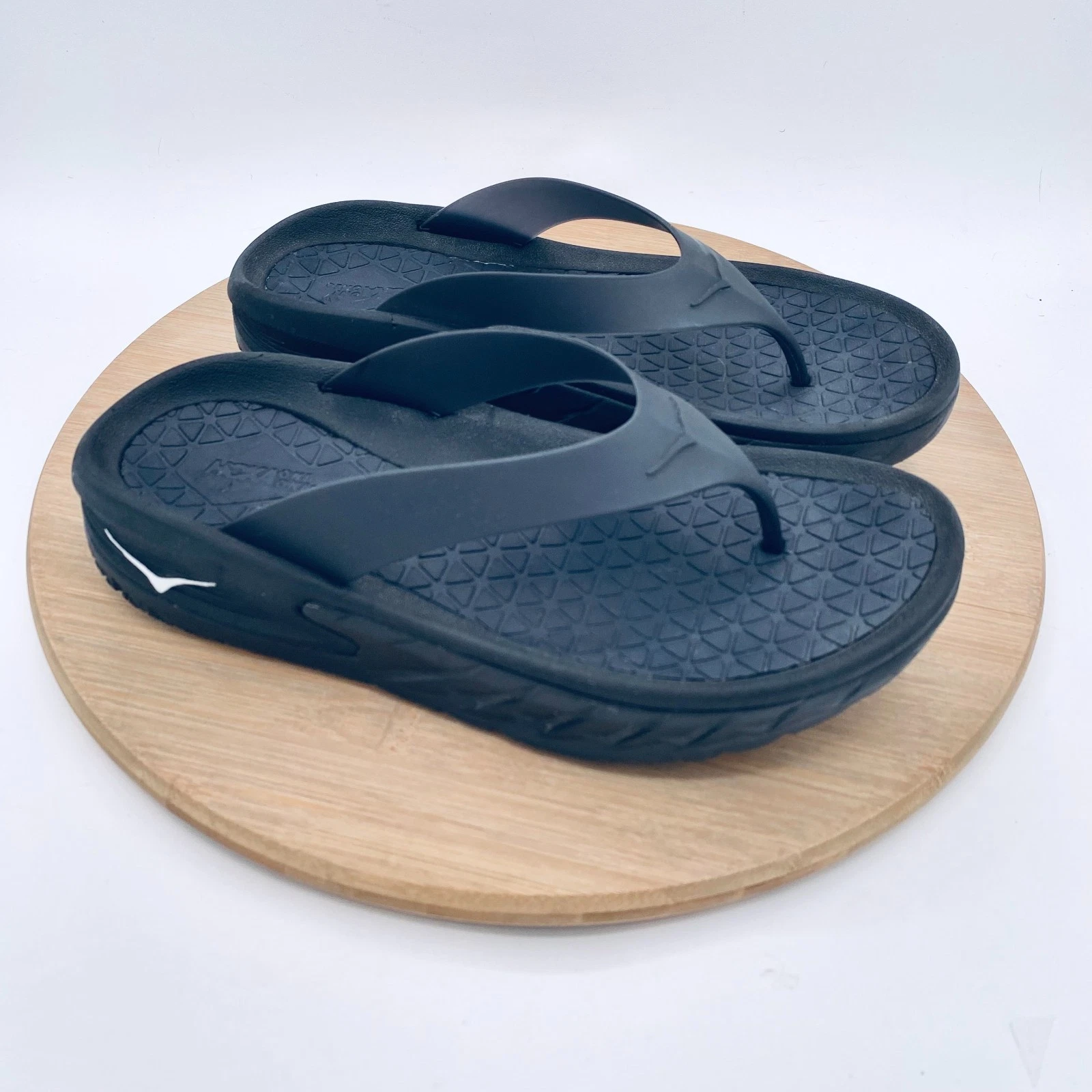 Sandali Hoka One One donna 7 5 neri in gomma da recupero infradito